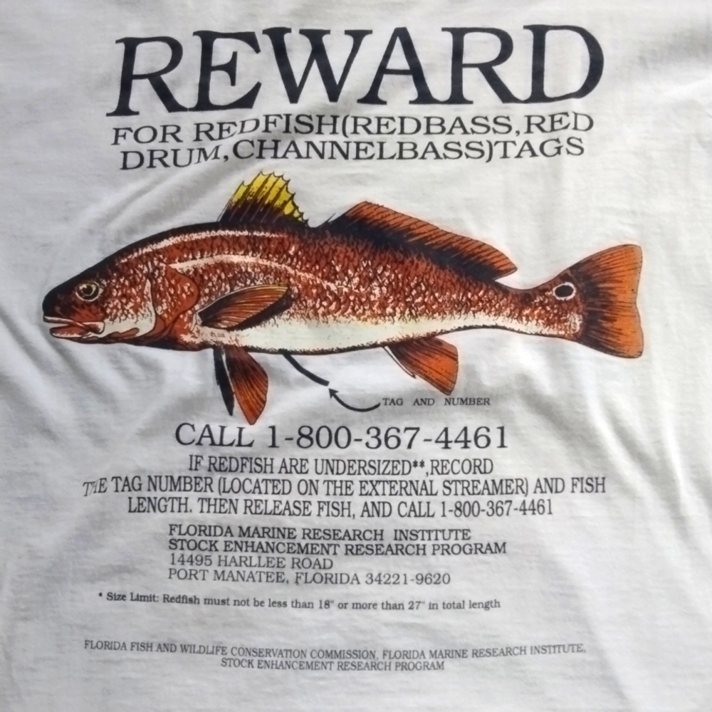 Florida red fish T-shirt XL